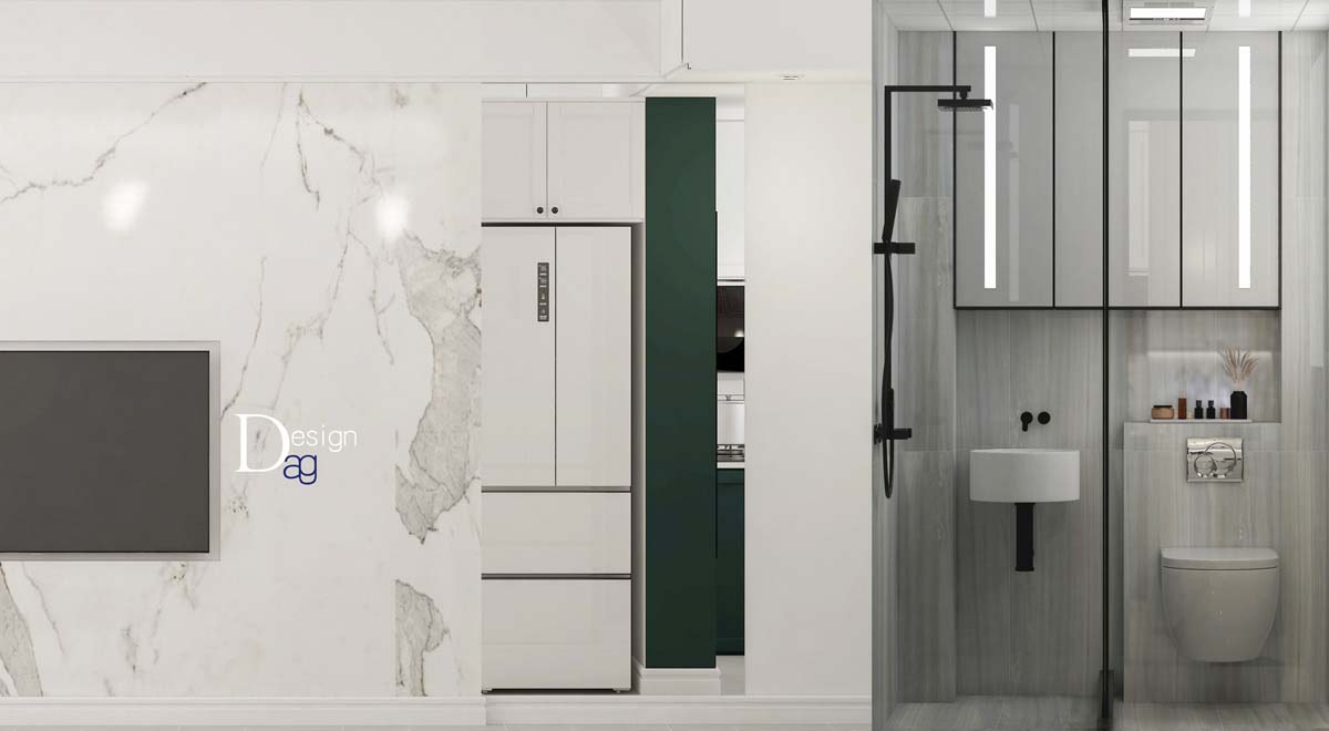 電視背景+衛(wèi)生間效果圖