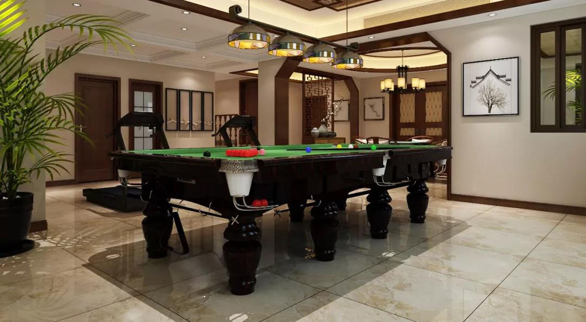 地下室臺球區(qū)效果圖