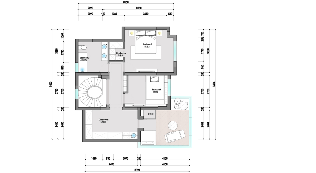 二樓平面戶型圖