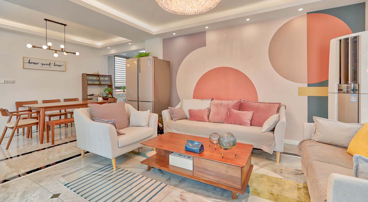 客廳實(shí)景效果圖2