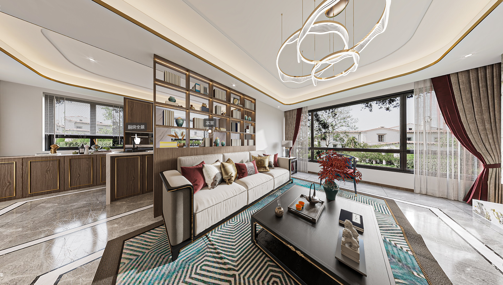 180㎡ ｜ 華麗中式全景效果